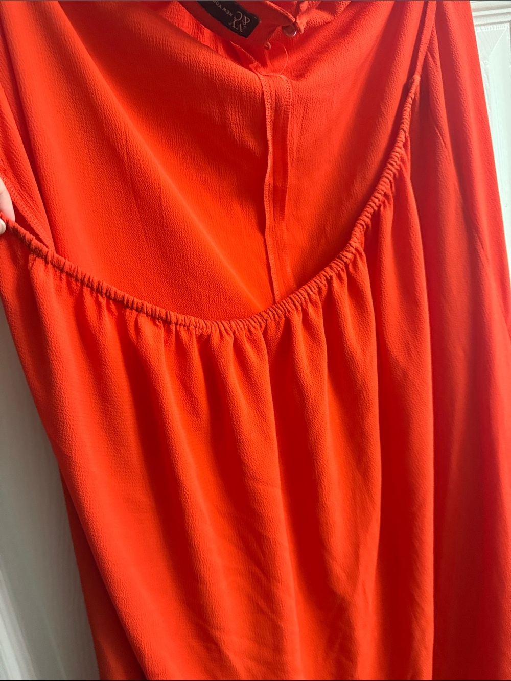 Red Halter Maxi  with Front Slit - Picture 3 of 4